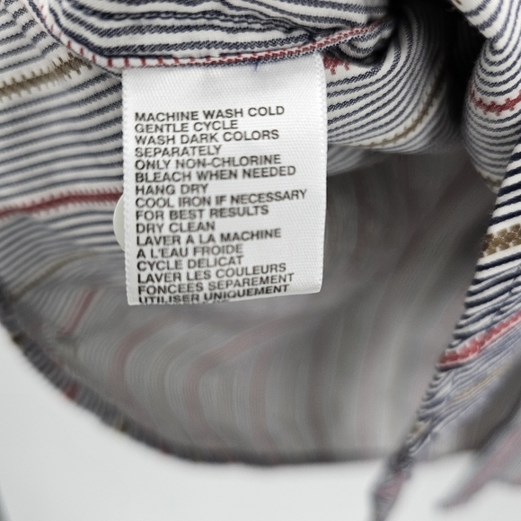 Tommy Bahama cream stripe button downs mens shirt 12xl big and tall - Picture 8 of 11